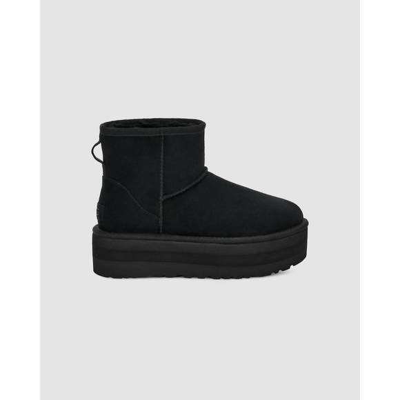 NEW UGG women's classic mini platform boots in black - Picture 1 of 3